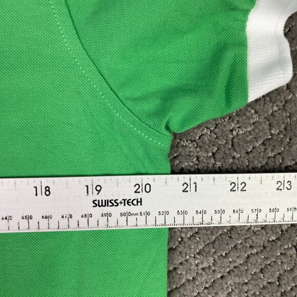 Peter Manning Polo Shirt Men's 2X Green White Preppy Tennis golf Stretch - Picture 8 of 9
